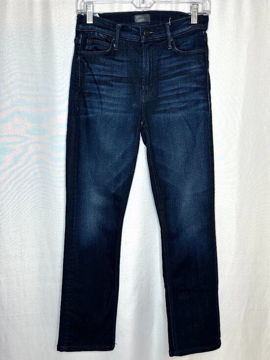 MOTHER Denim - Mother Dazzler Ankle MidRise Straight Jeans SZ 26 Dark Wash Elevated Minimalist